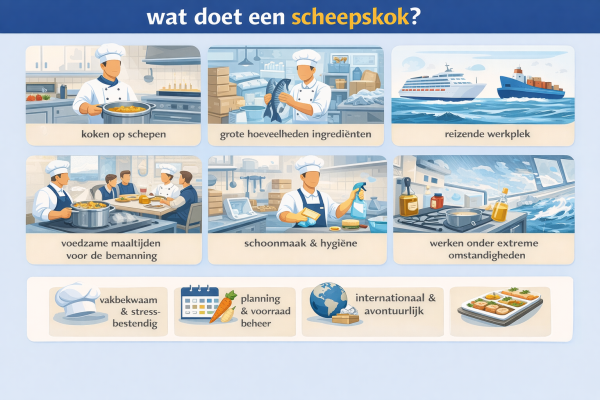 Alles over het beroep scheepskok Wat doet een scheepskok